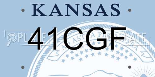 41CGF Kansas License Plate