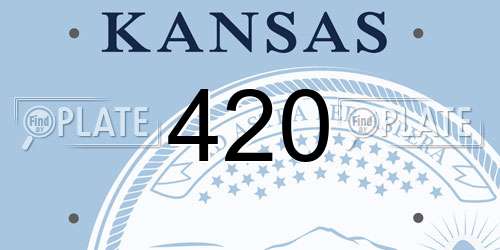 420 Kansas License Plate