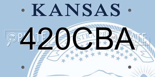 420CBA Kansas License Plate