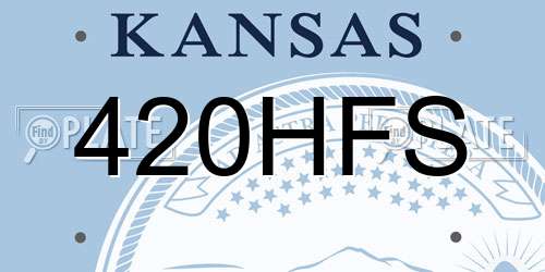420HFS Kansas License Plate