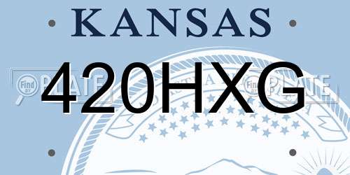 420HXG Kansas License Plate