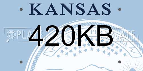 420KB Kansas License Plate