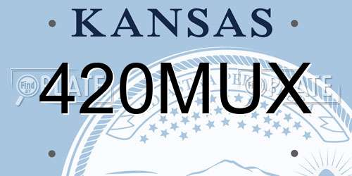 420MUX Kansas License Plate