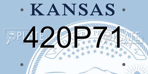 420P71 Kansas License Plate