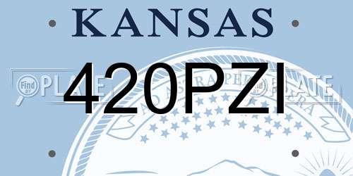 420PZI Kansas License Plate