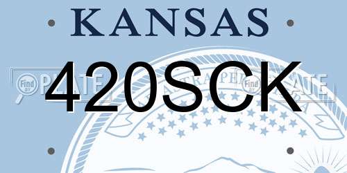 420SCK Kansas License Plate