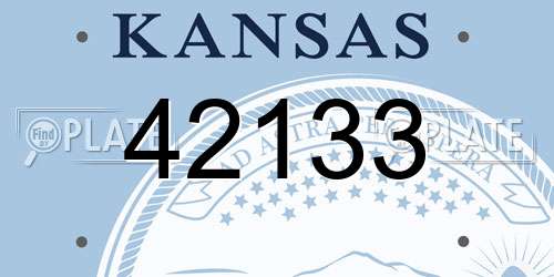 42133 Kansas License Plate