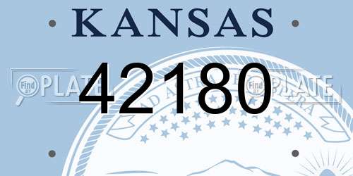 42180 Kansas License Plate