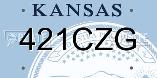 421CZG Kansas License Plate