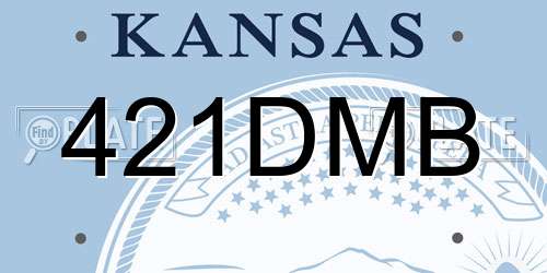 421DMB Kansas License Plate