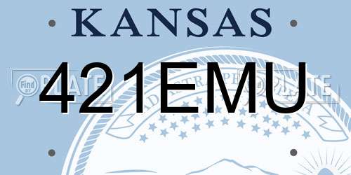 421EMU Kansas License Plate