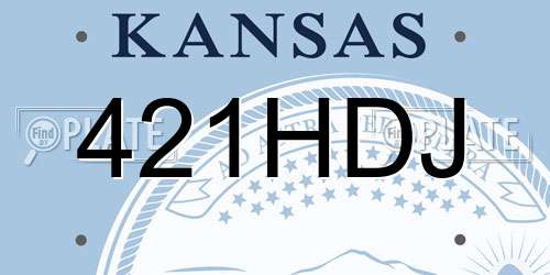 421HDJ Kansas License Plate