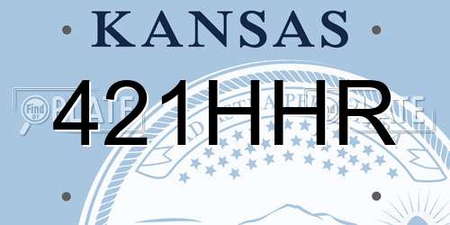 421HHR Kansas License Plate