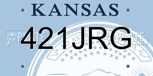 421JRG Kansas License Plate