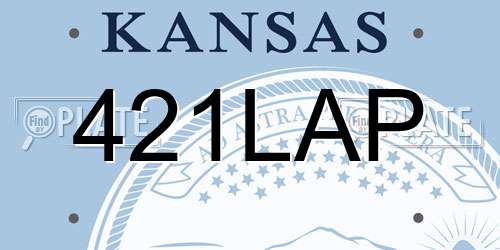 421LAP Kansas License Plate