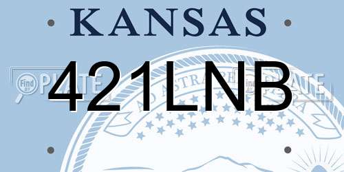 421LNB Kansas License Plate