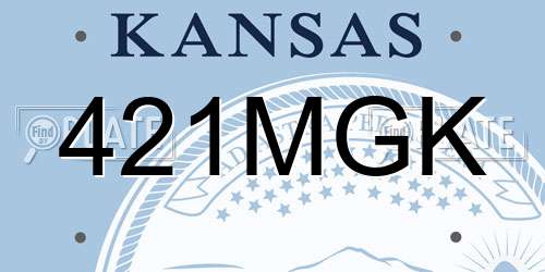 421MGK Kansas License Plate