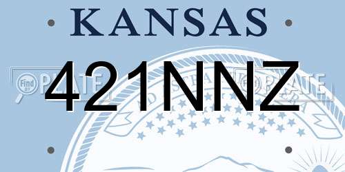 421NNZ Kansas License Plate