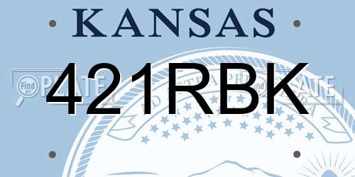 421RBK Kansas License Plate