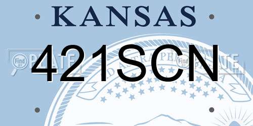 421SCN Kansas License Plate