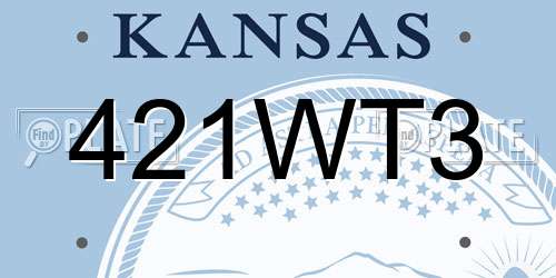 421WT3 Kansas License Plate