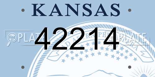 42214 Kansas License Plate