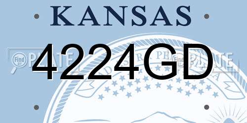4224GD Kansas License Plate