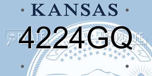 4224GQ Kansas License Plate