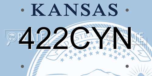 422CYN Kansas License Plate