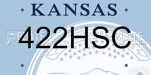 422HSC Kansas License Plate