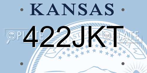 422JKT Kansas License Plate