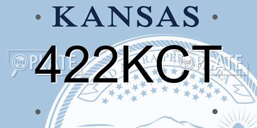 422KCT Kansas License Plate
