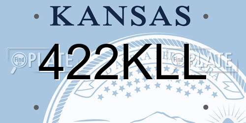 422KLL Kansas License Plate