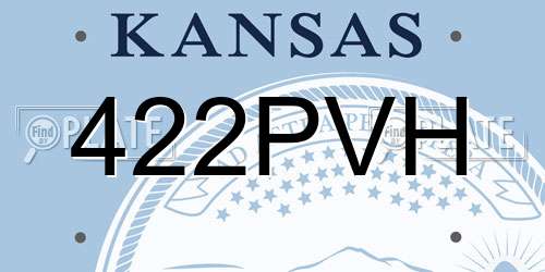 422PVH Kansas License Plate