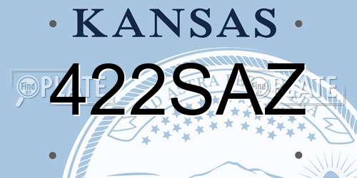 422SAZ Kansas License Plate