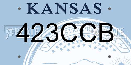 423CCB Kansas License Plate