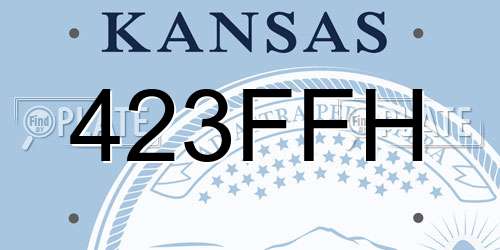 423FFH Kansas License Plate