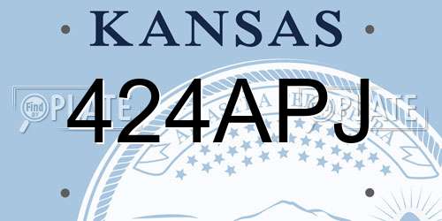 424APJ Kansas License Plate
