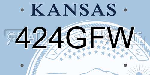 424GFW Kansas License Plate