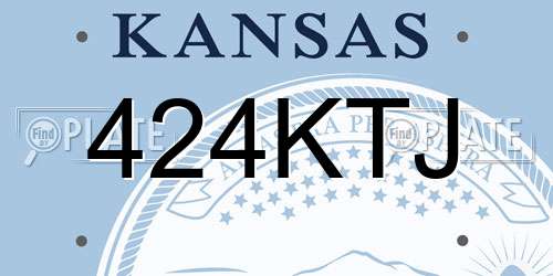 424KTJ Kansas License Plate