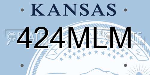 424MLM Kansas License Plate
