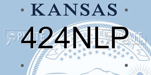 424NLP Kansas License Plate