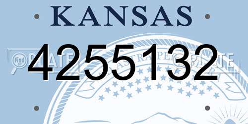 4255132 Kansas License Plate
