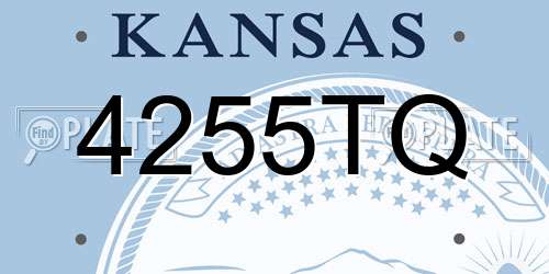 4255TQ Kansas License Plate