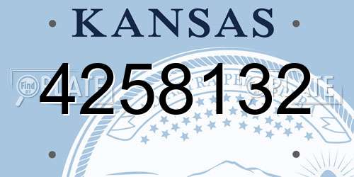 4258132 Kansas License Plate