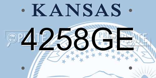 4258GE Kansas License Plate