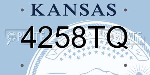 4258TQ Kansas License Plate