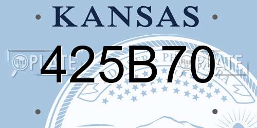 425B70 Kansas License Plate