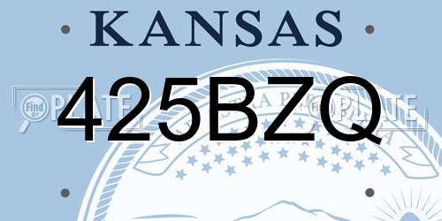 425BZQ Kansas License Plate