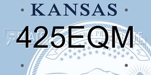 425EQM Kansas License Plate